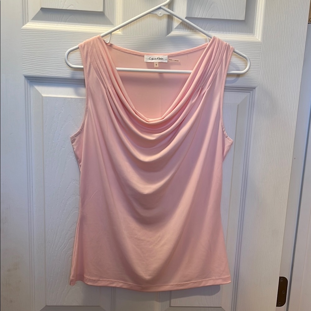 Calvin Klein Women's Pink Draped Top